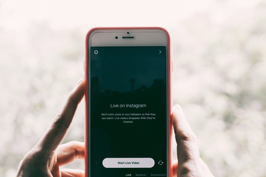 Using live video on Instagram